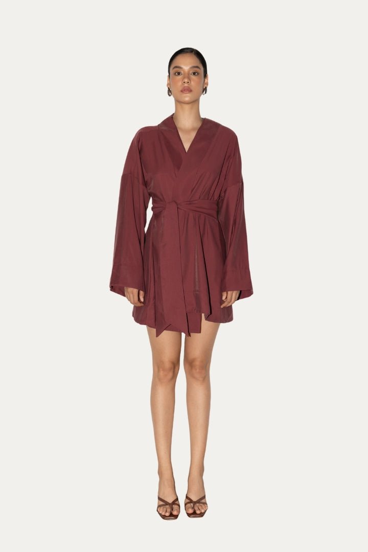 Vestido Sombra vinotinto