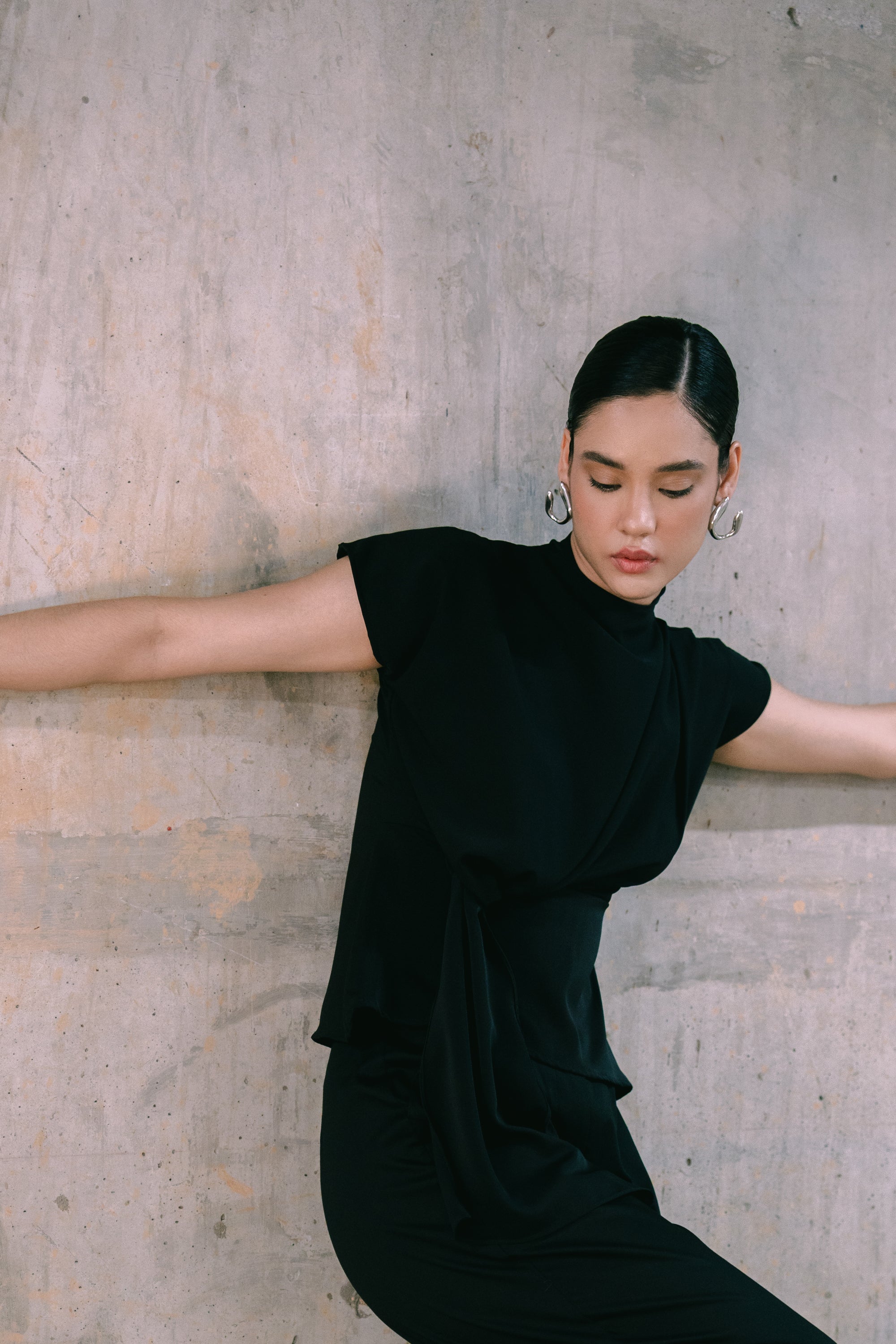 Blusa alborada negra