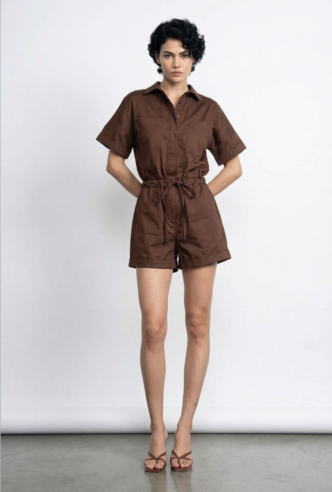 Enterizo reverso marron
