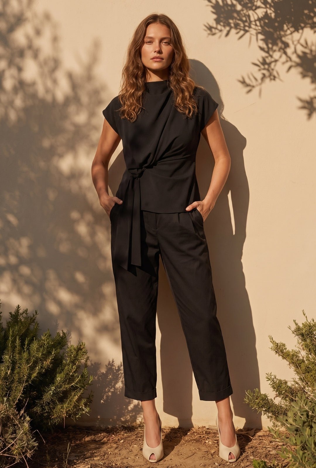 Blusa alborada negra