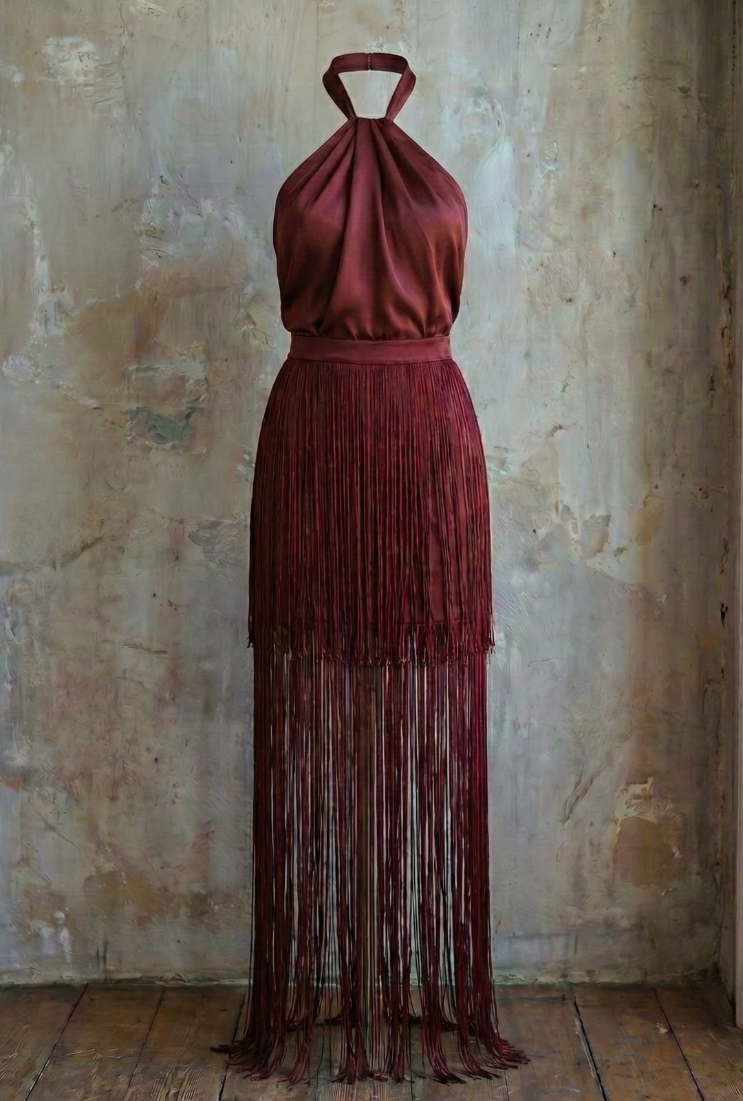 Vestido Lantana vinotinto
