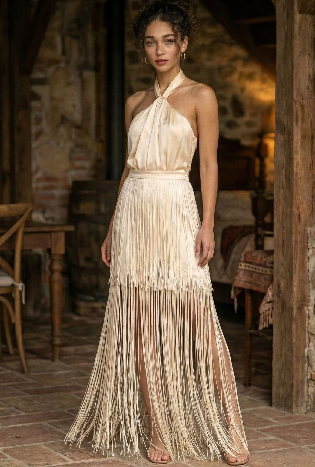 Vestido Lantana curuba pastel