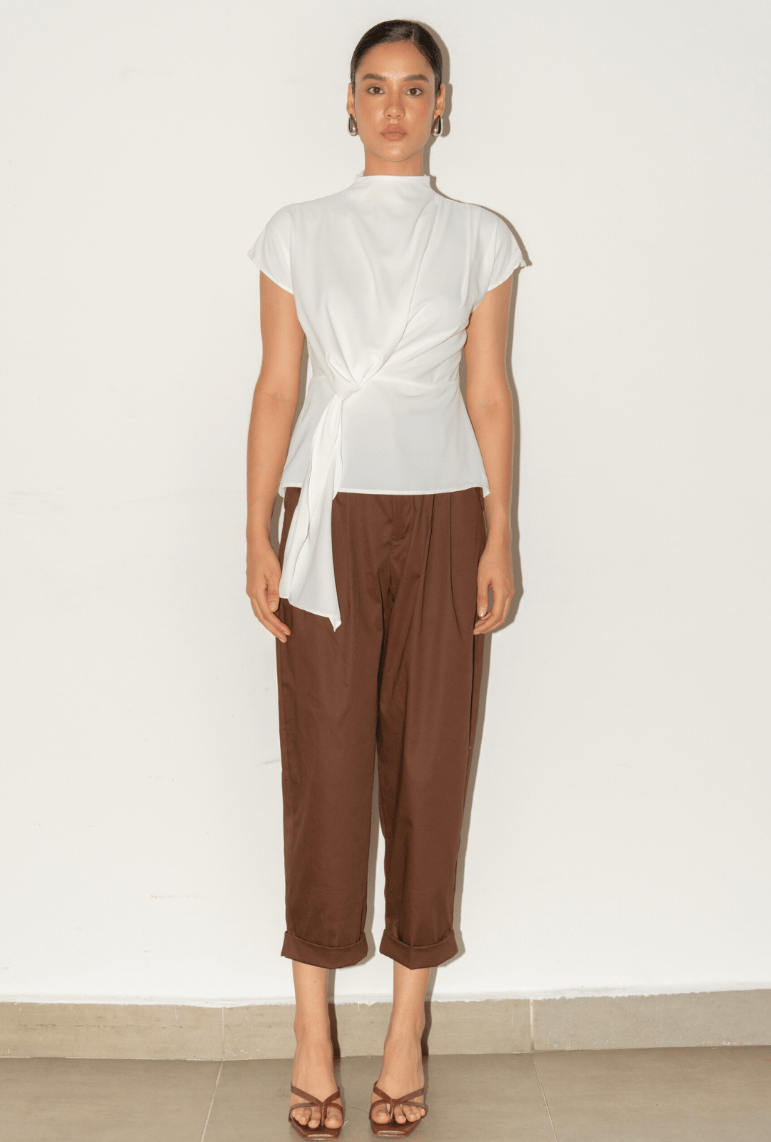 Pantalon media noche cafe