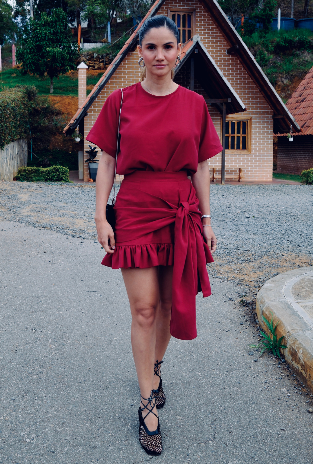 Set contraste vinotinto