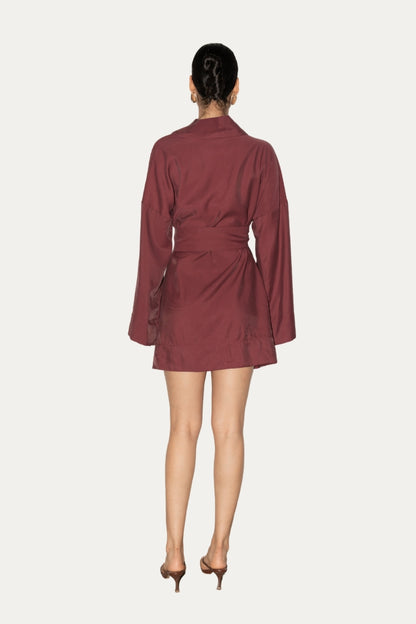 Vestido Sombra vinotinto