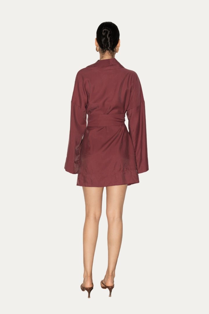 Vestido Sombra vinotinto