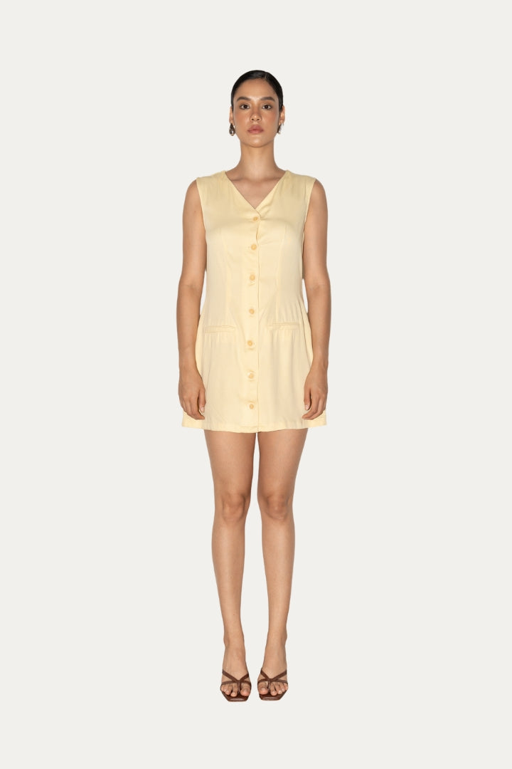 Vestido Halo mantequilla