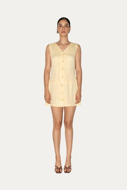 Vestido Halo mantequilla