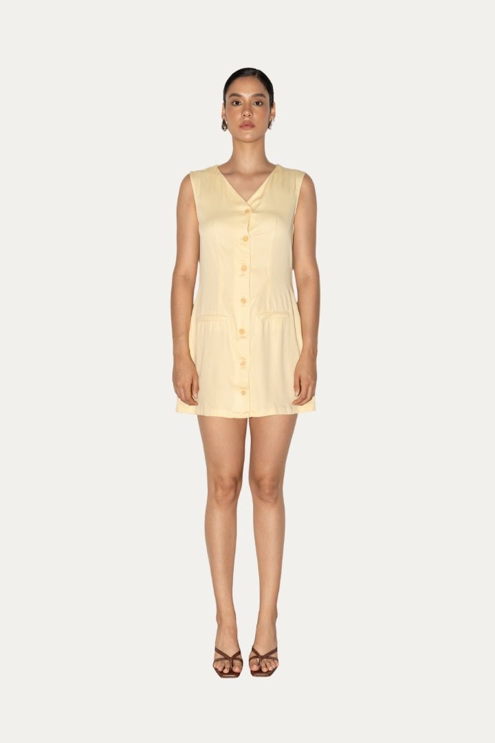 Vestido Halo mantequilla