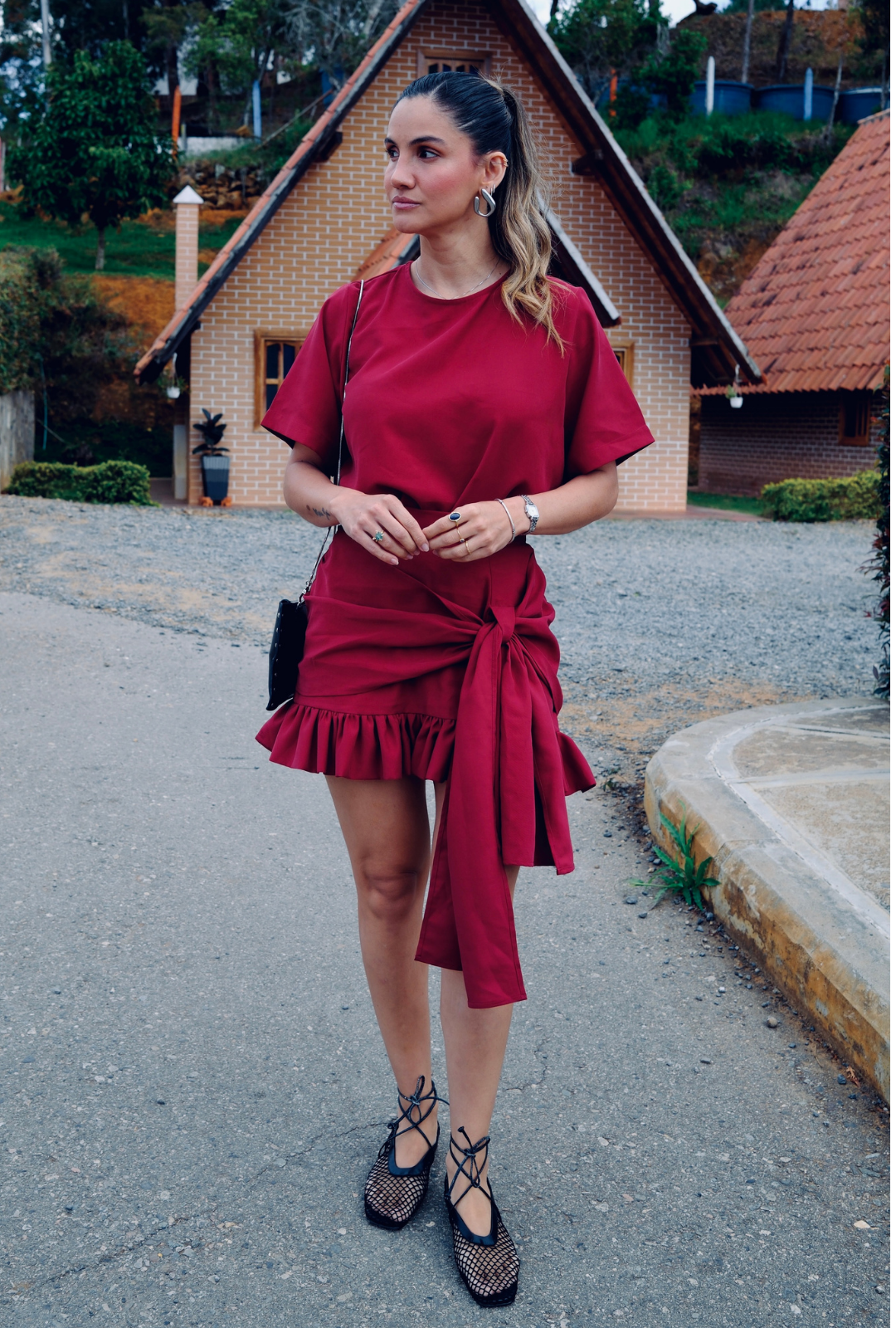 Set contraste vinotinto