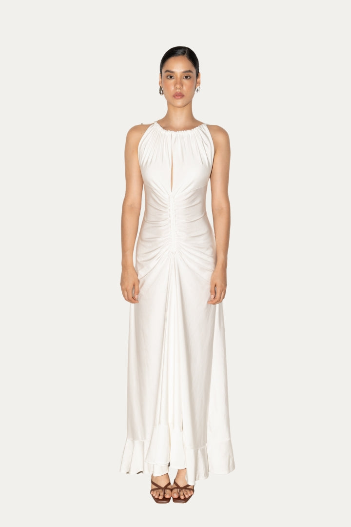 Vestido cobalto blanco