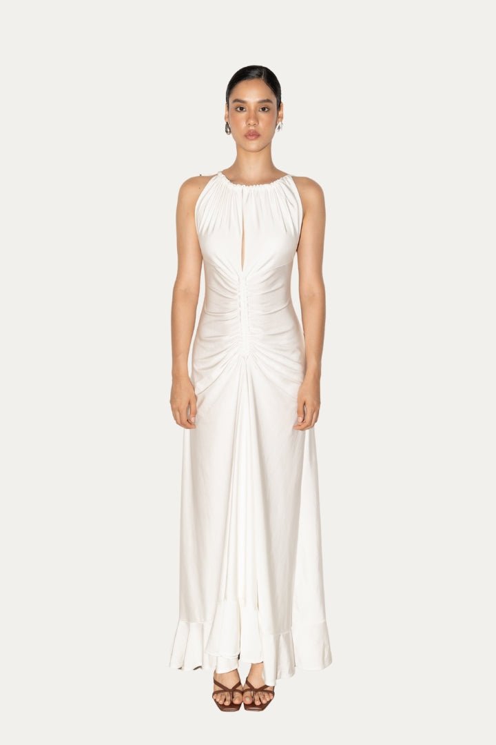 Vestido cobalto blanco
