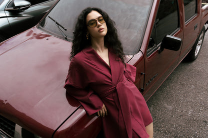 Vestido Sombra vinotinto