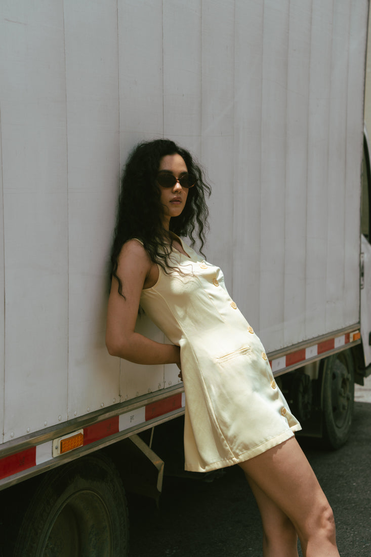 Vestido Halo mantequilla