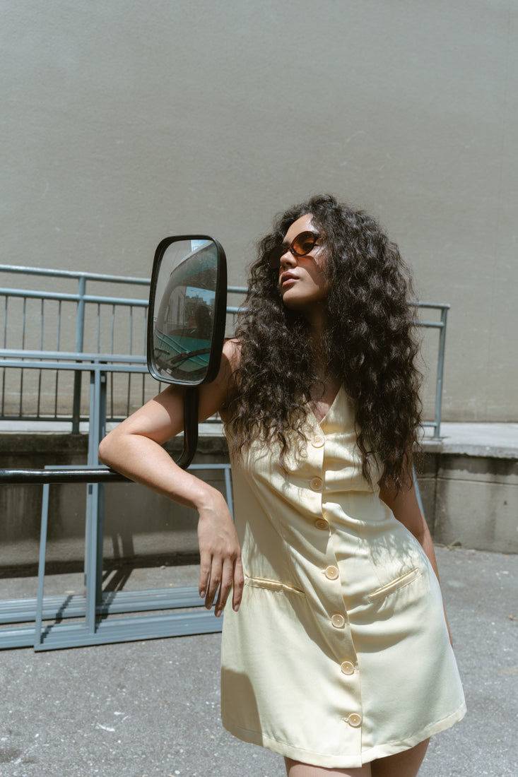 Vestido Halo mantequilla