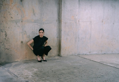 Pantalon media noche negro