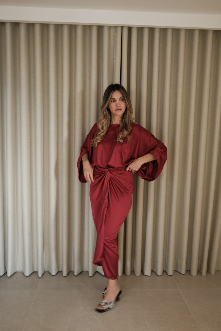 Set Amapola 8 en 1 vinotinto