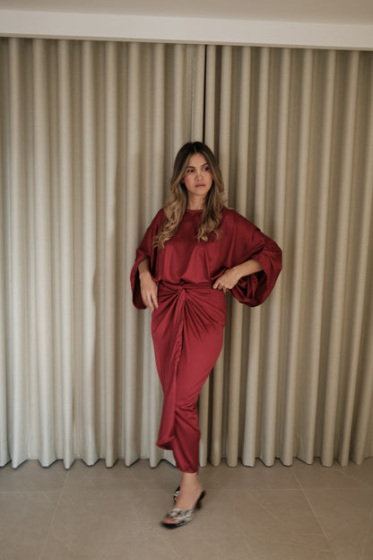 Set Amapola 8 en 1 vinotinto