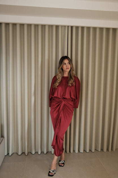 Set Amapola 8 en 1 vinotinto