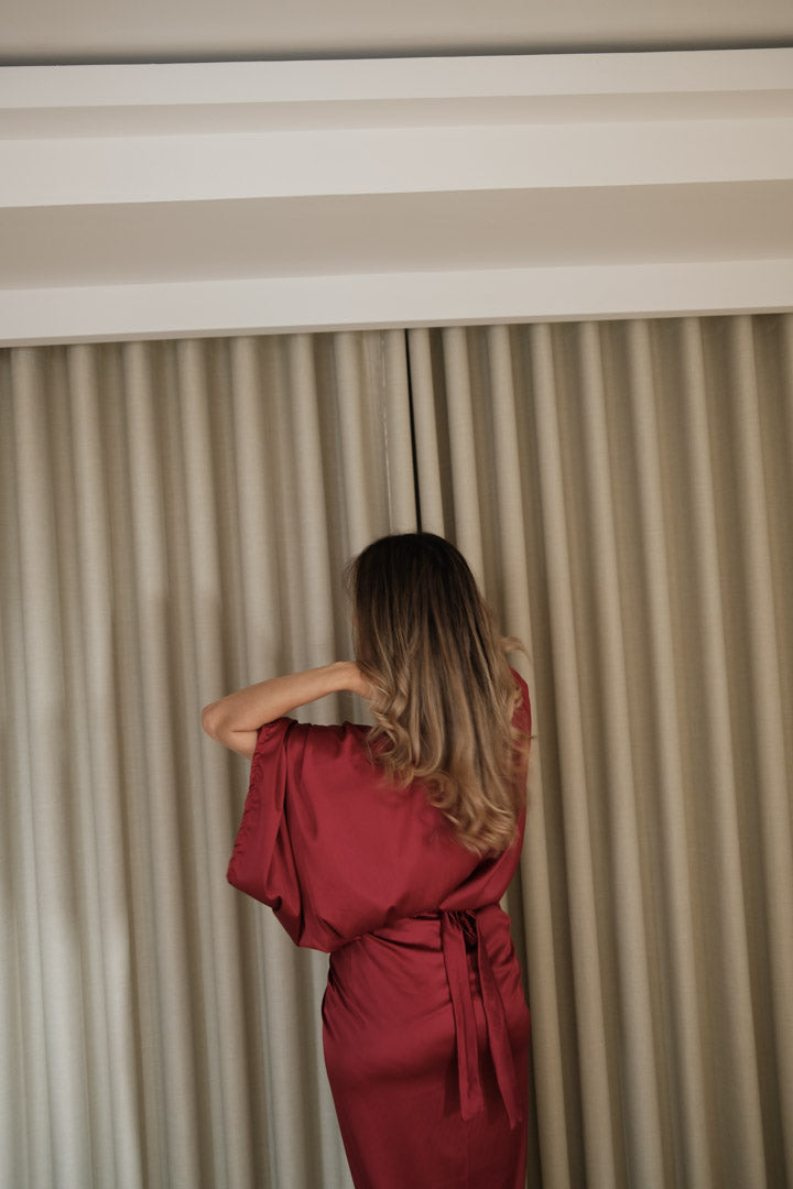 Set Amapola 8 en 1 vinotinto