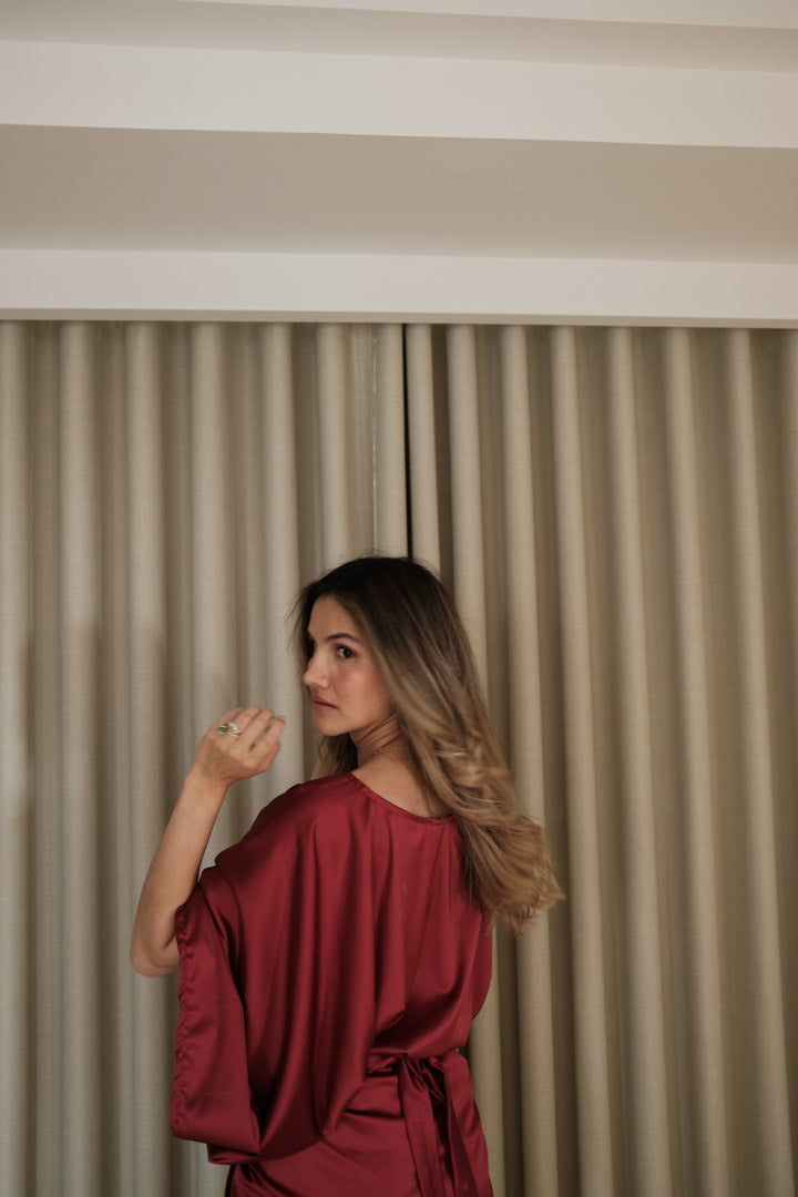 Set Amapola 8 en 1 vinotinto