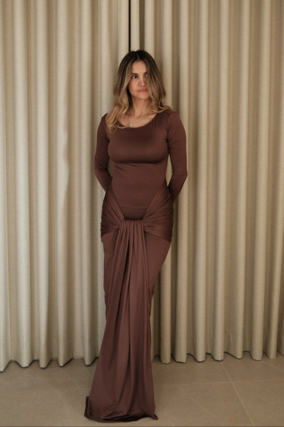 Vestido Loto marron