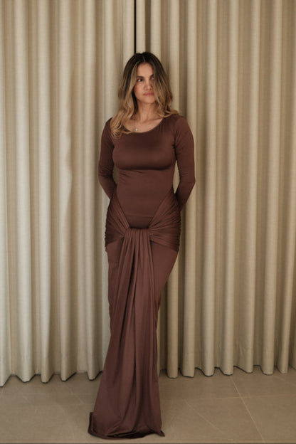 Vestido Loto marron
