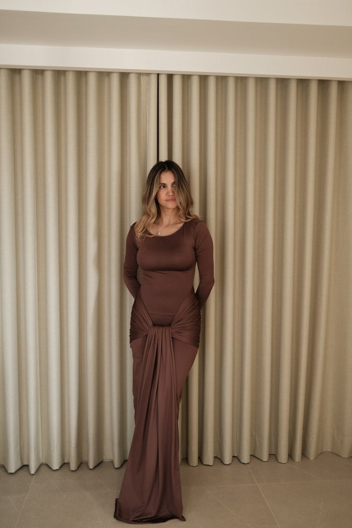 Vestido Loto marron
