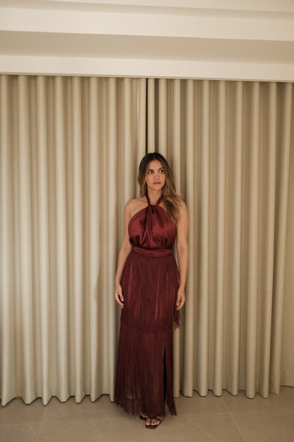 Vestido Lantana vinotinto