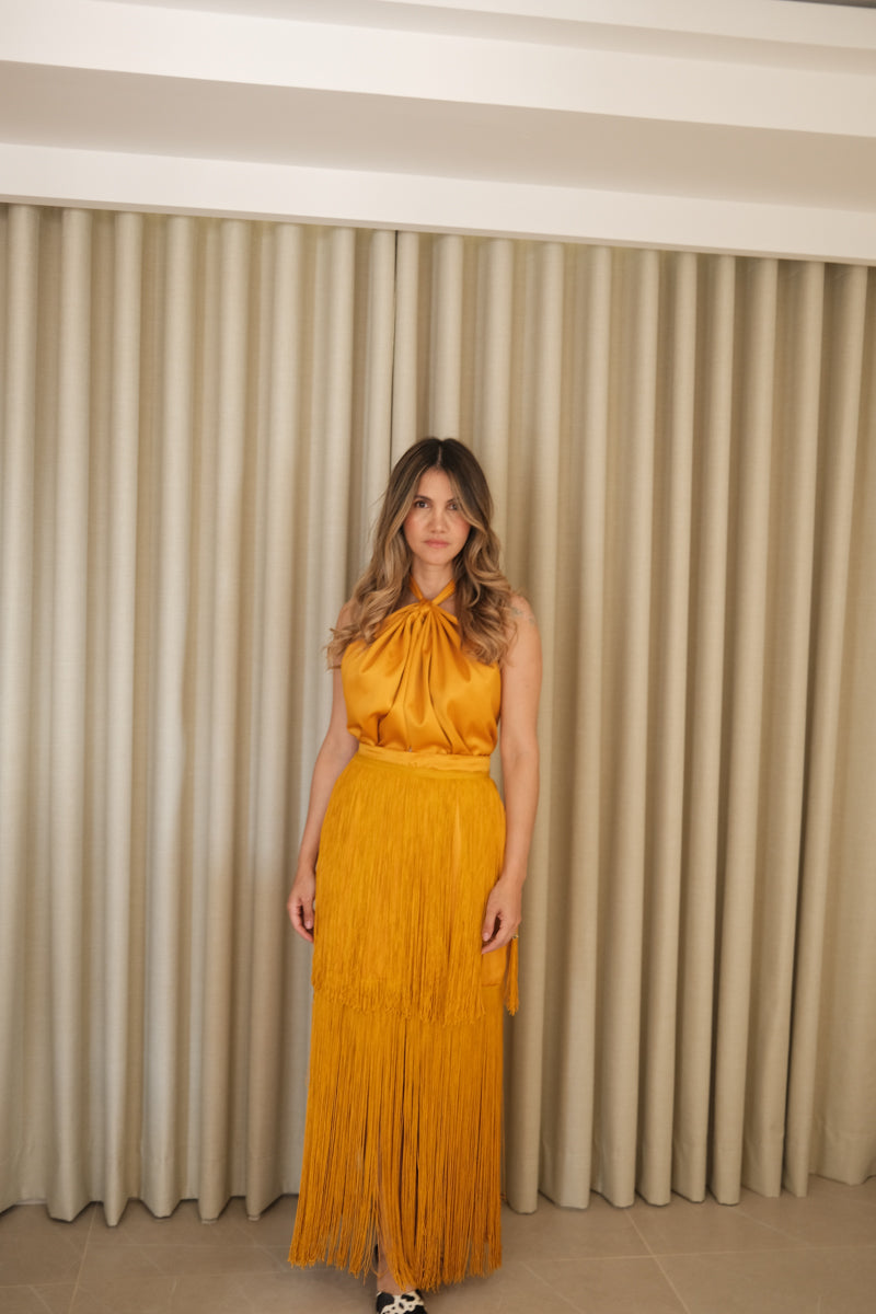 Vestido Lantana mostaza