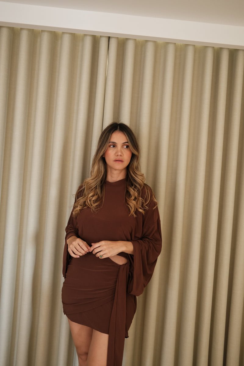 Vestido Malva cafe