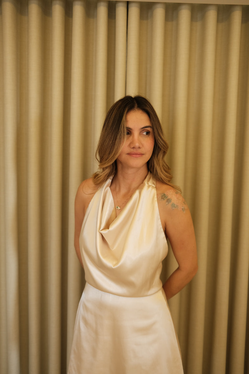 Vestido Margarita crudo