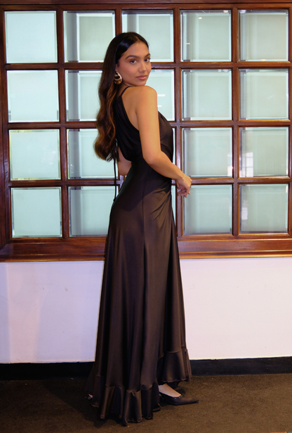 Vestido cobalto negro