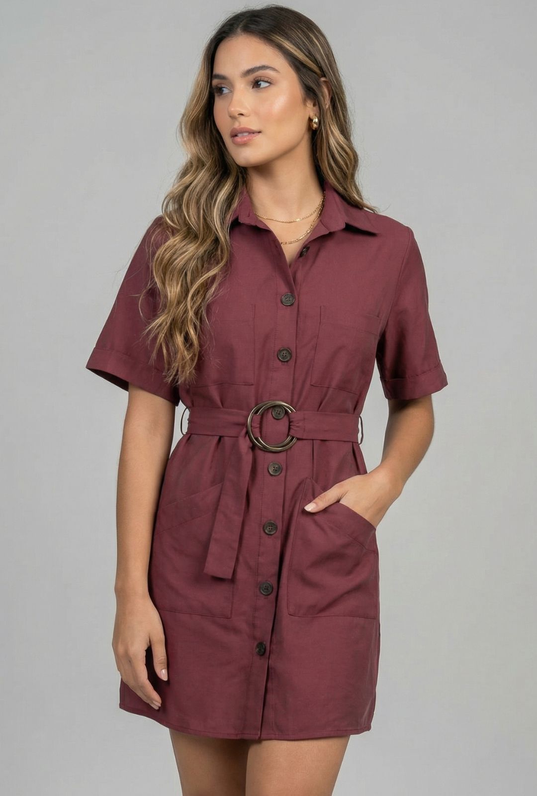 Vestido senda vinotinto