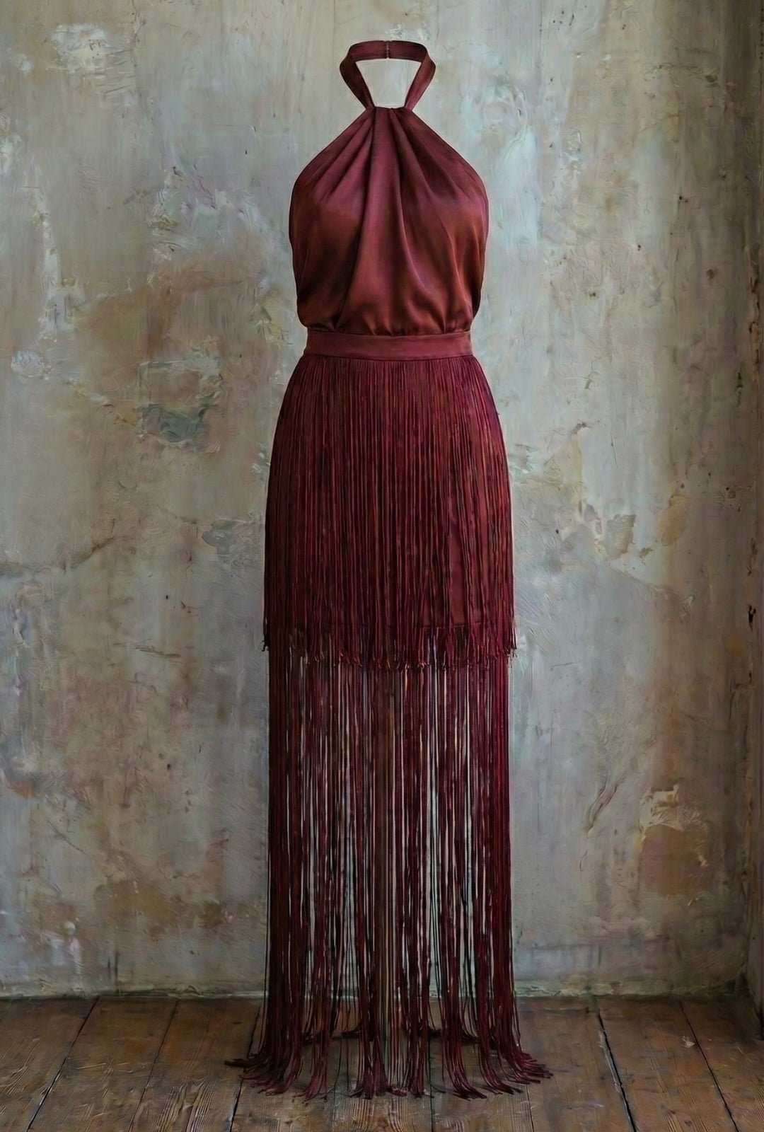 Vestido Lantana vinotinto