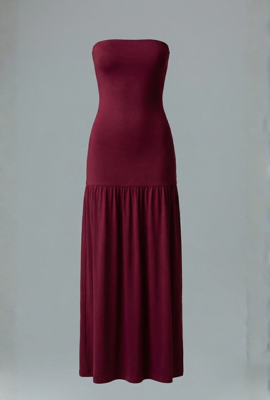 Vestido tulipán  vinotinto