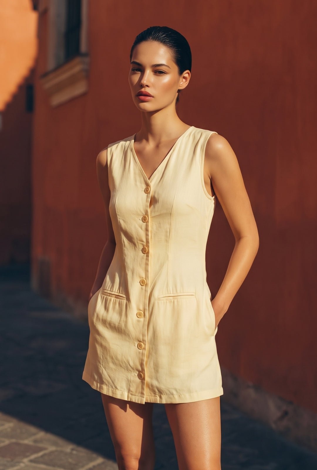 Vestido Halo mantequilla