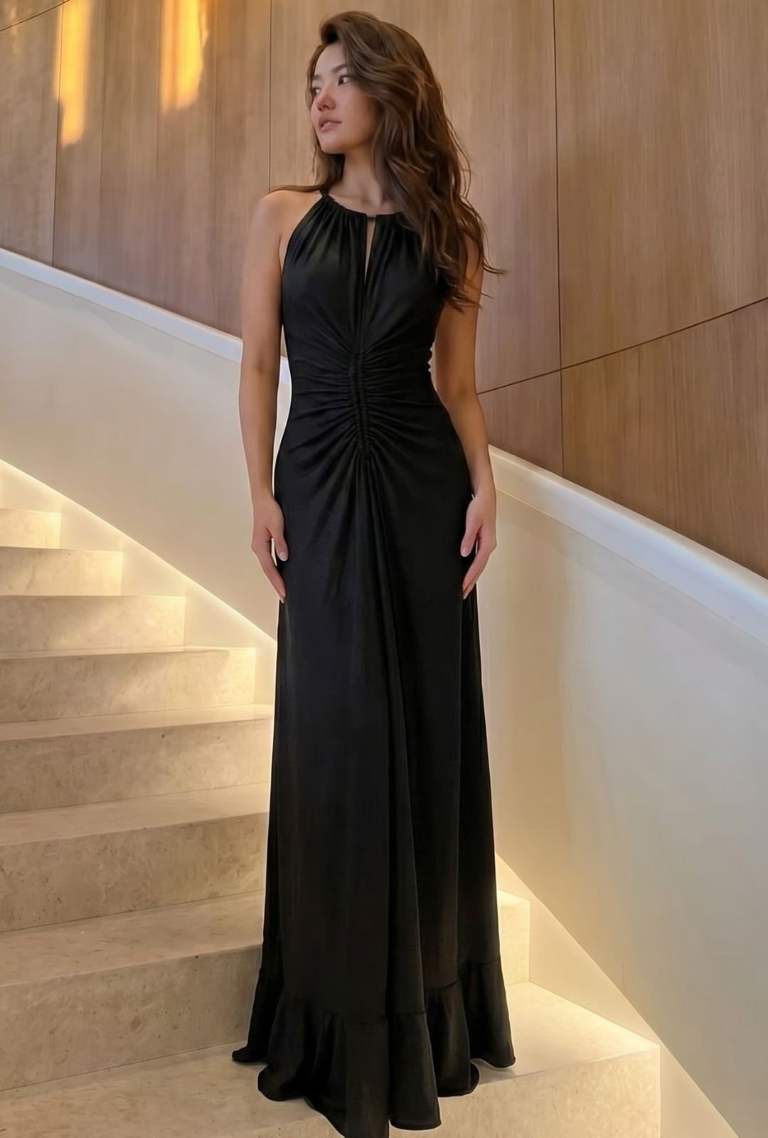 Vestido cobalto negro