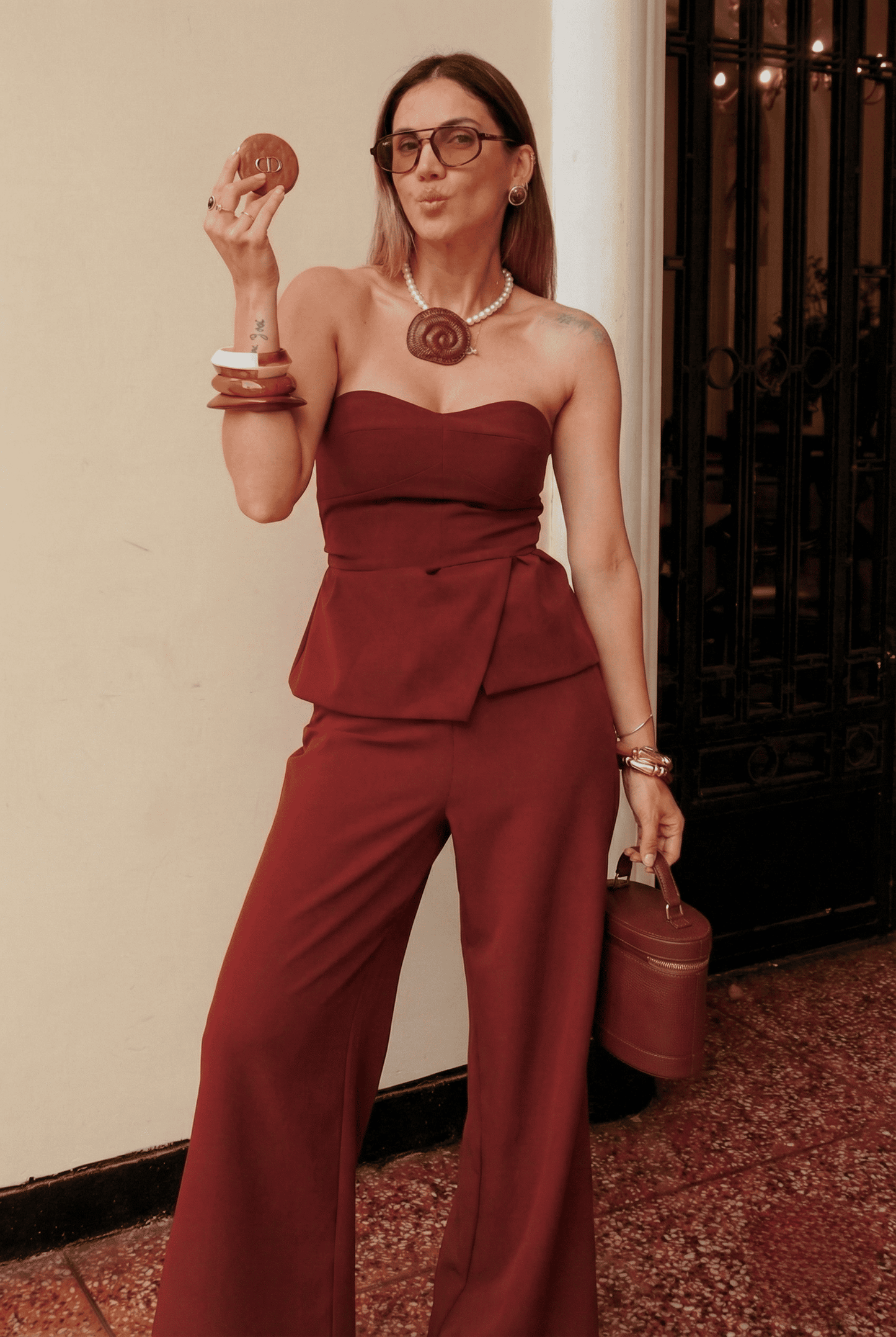 Set ópalo vinotinto