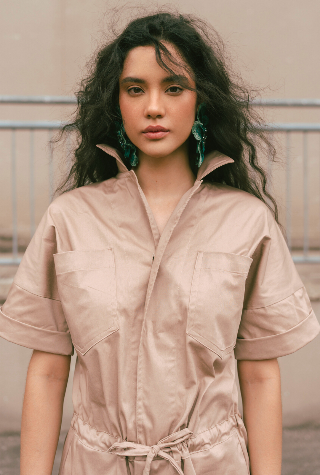 Enterizo reverso beige