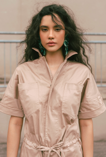 Enterizo reverso beige