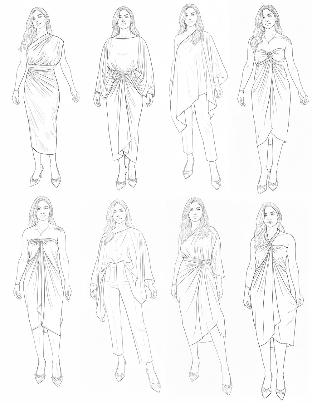 Set Amapola 8 en 1 negro