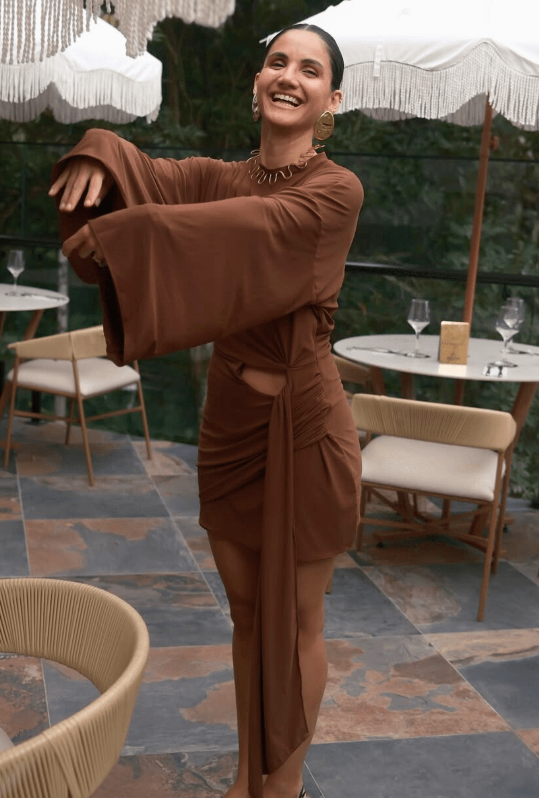 Vestido Malva cafe