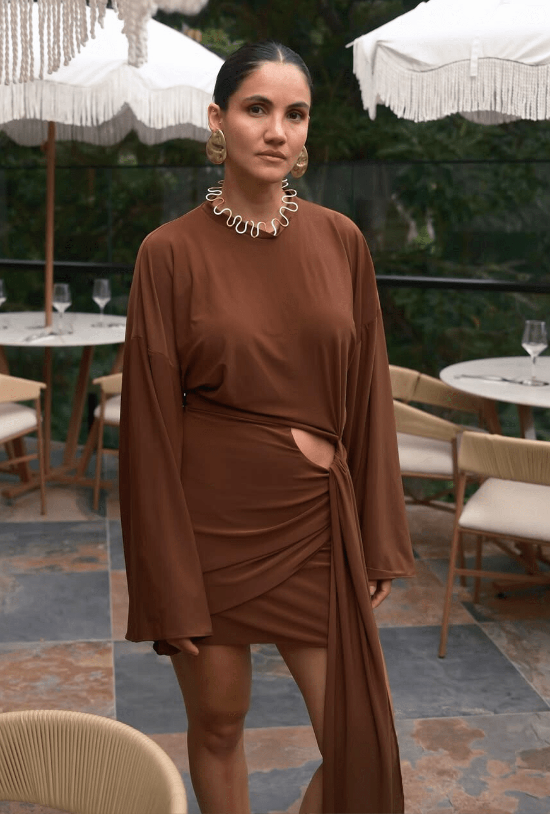 Vestido Malva cafe