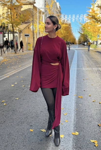 Vestido Malva Vinotinto