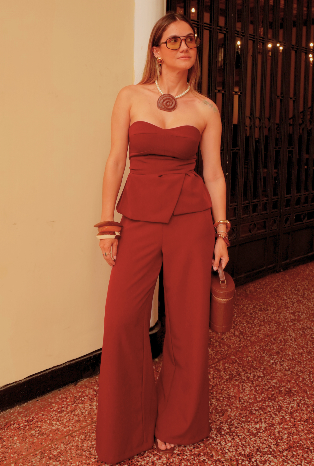 Set ópalo vinotinto