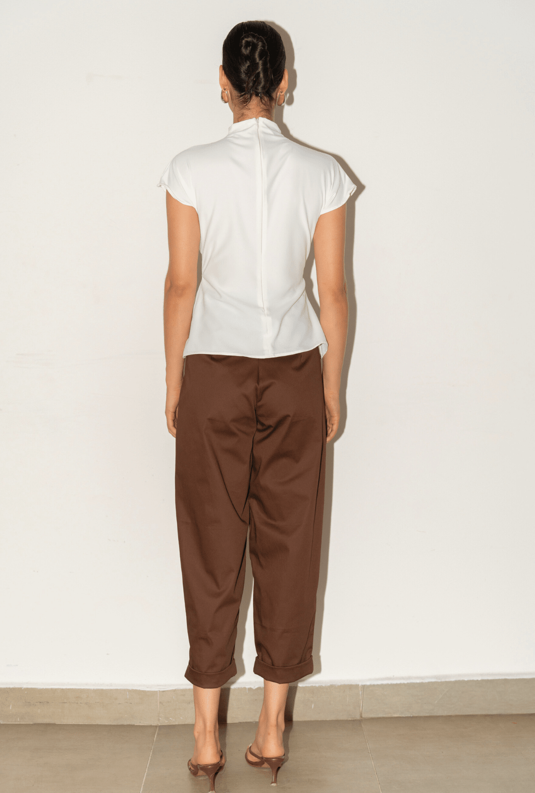 Pantalon media noche cafe