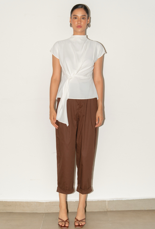 Pantalon media noche cafe