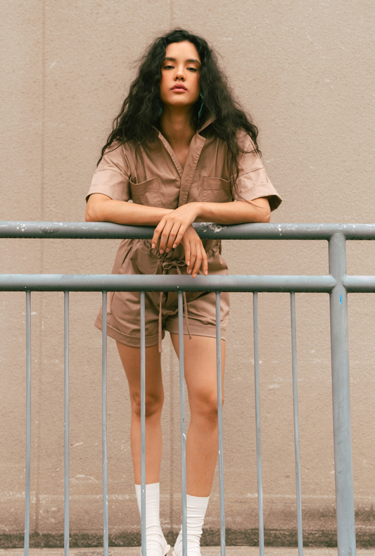 Enterizo reverso beige