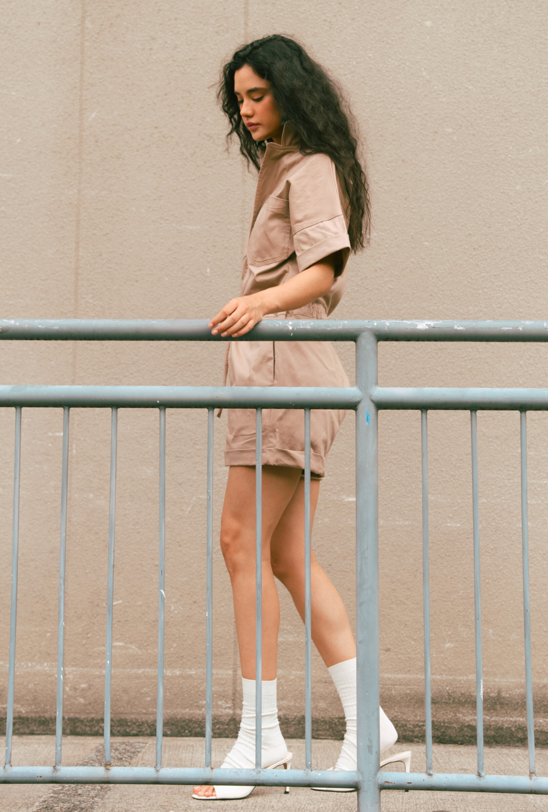 Enterizo reverso beige